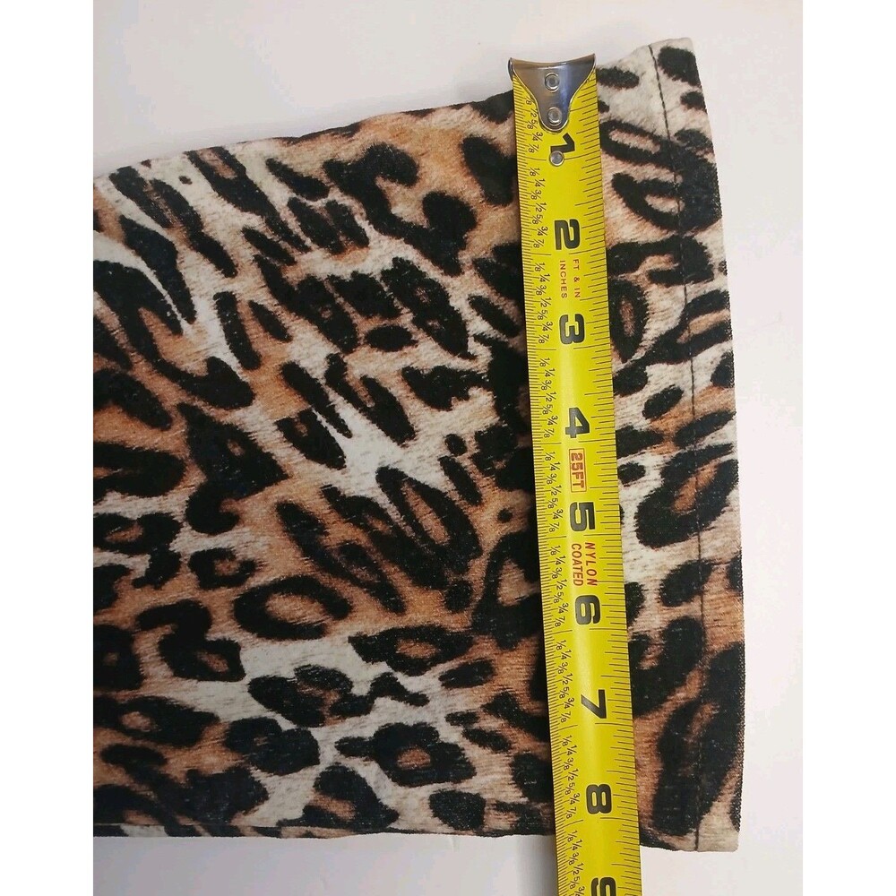 AG Adriano Goldschmied Pant Sz 25 Quinne Crop High-rise Kick Flare Leopard Print - Picture 13 of 16
